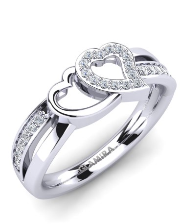 Diamond Heart Engagement Ring